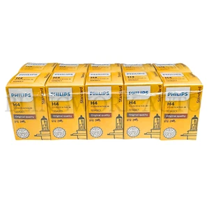 (10 PCS) Philips H4 OEM Factory Light Bulbs Globes 12V 55W 12342C1  P43t-38 - Picture 1 of 4