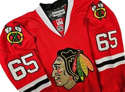 HOT VTG REEBOK CCM NHL CHICAGO BLACKHAWKS 65 SHAW PULLOVER HOCKEY JERSEY 50 or L - Image 1 of 4