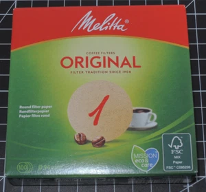 2 Packungen a 100 Stück Nr. 1 Melitta Rundfilterpapier Ø94 mm Krups T8/F468/F265 - Picture 1 of 3