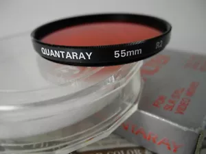 Quantaray 55 mm R2 (Red) Screw-IN Filter PERFECT GLASS UNUSED IN THE BOX w/CASE - Picture 1 of 6