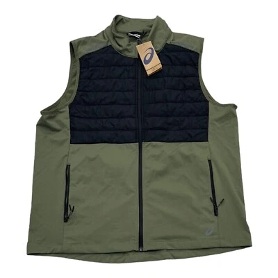 Colete de malha verde masculino ASICS tamanho GG novo com etiquetas US$ 60 - Imagem 1 de 4