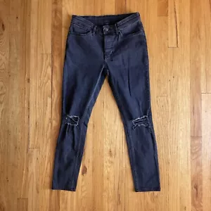 Ksubi Van Winkle Duster Ripped Black Skinny Denim Jeans 29x28 Distressed Street - Bild 1 von 16