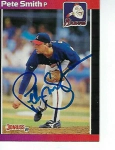 PETE SMITH SIGNIERT 1989 DONRUSS #263 - ATLANTA BRAVES - Bild 1 von 1