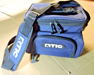 RTIC Day Cooler Bag 8 Can Soft Sided Portable Insulated Cooling Crossbody Navy - Picture 1 of 7