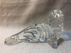 Estatuilla de sello de cristal Waterford estampada pisapapeles de escritorio Irlanda - Imagen 1 de 7