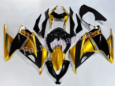 Kit de carenado de carrocería molde de inyección ABS dorado negro apto para Ninja 300 2013-2017 Foto 1 de 4
