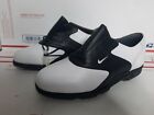 Nike Air Classic Plus White Black Golf Shoes Real Leather Men's size 9 M, Spikes