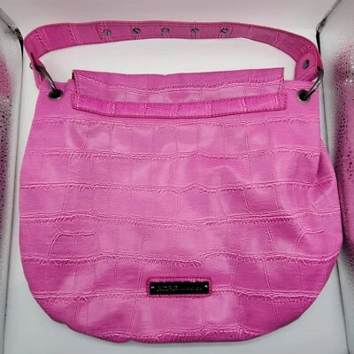 Bolsa tote BCBGENERATION jumbo roxa preta com zíper/bolsos botão de pressão média - Imagem 1 de 4