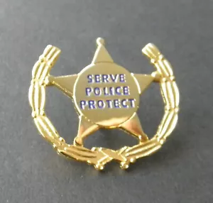 PIN DE SOLAPA DE INSIGNIA DE PLACA DE 1 PULGADA ALFILER CORONA SERVIR Y PROTEGER - Imagen 1 de 1