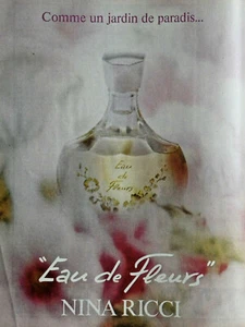 PUBLICITÉ DE PRESSE 1981 EAU DE FLEURS DE NINA RICCI COMME UN JARDIN DE PARADIS - Picture 1 of 1