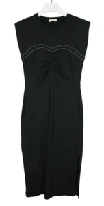 SANDRO Kiera Dress Women's (EU) 38 Sleeveless Crew Neck Tricot Stretch Midi - Picture 1 of 11