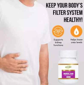 Herbal Kidney Cleanse Supplement | Renal Aid | Supports Natural Detox | 60 Caps - Picture 1 of 7