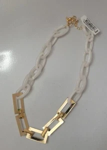 Natasha Necklace Gold White NWT - Picture 1 of 5