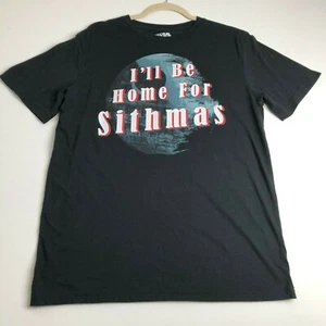 Star Wars T Shirt Men's Large L Black Crewneck Short Sleeves Graphic Tee Sithmas - Picture 1 of 4