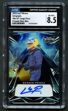 Sergio Perez #BA-SP1 Leaf 2023 Vibrance Autographs Prismatic Navy Blue 1/4 CGC