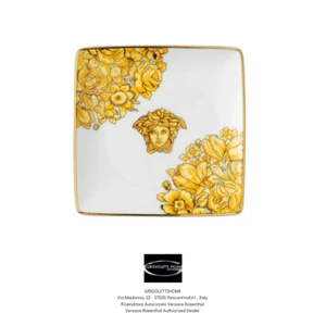 Versace Rosenthal - Medusa Rhapsody - Square Shallow Bowl 12 X 12 Cm - White - Picture 1 of 4