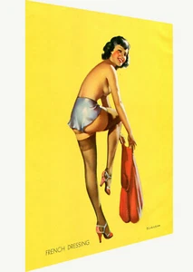 Vintage pin up model print Gil Elvgren art poster canvas painting - Picture 1 of 11