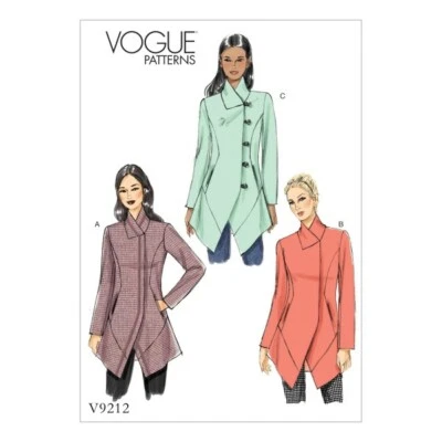 Vogue Sewing Pattern V9212 Women's Misses' Seamed & Collared Jacket - Image 1 of 2