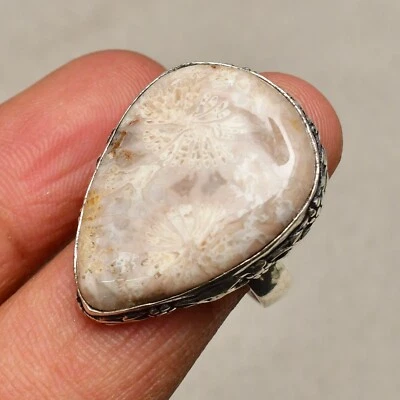 Gioielli in argento sterling 925 fatti a mano con pietre preziose di corallo ... - Immagine 1 di 4