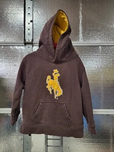 Colosseum Kids -M5 Univ Of Wyoming Cowboy Pullover Hoodie Brown Yellow Cowboy - Picture 1 of 5