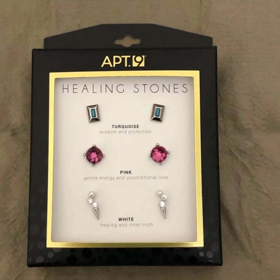 Apt 9 piedras curativas pendientes trío Foto 1 de 1