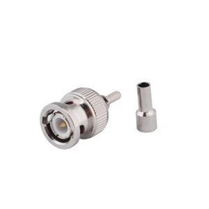 5xBNC connettore spina maschio con Easy Salder Window crimpare RG174 RG316 LMR100 cavo - Foto 1 di 3