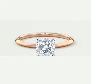 2/3 Ct Cushion F/VS Lab Created Grown Diamond Engagement Ring 14K Rose Gold - Picture 1 of 1