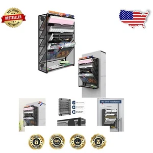 Sturdy 6-Tier File Holder with Magnetic Mount – Organize Your Space Effortlessly - Picture 1 of 9