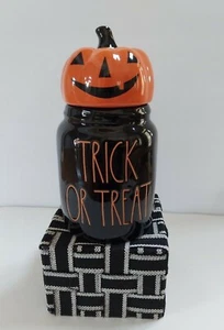 Rae Dunn Magenta LL "TRICK OR TREAT" Canister with Topper NWT - Picture 1 of 6
