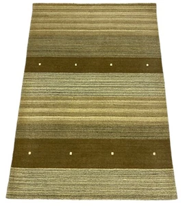 Gabbeh Carpet 100% Wool Braun Beige Loom Lori Hand Woven 128x182 CM S140 - Picture 1 of 7