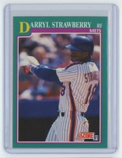 1991 Score Darryl Strawberry . New York Mets #640
