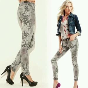 NWT Guess Brittney Skinny "Floral-Printed" Jeans size 23 - Picture 1 of 8