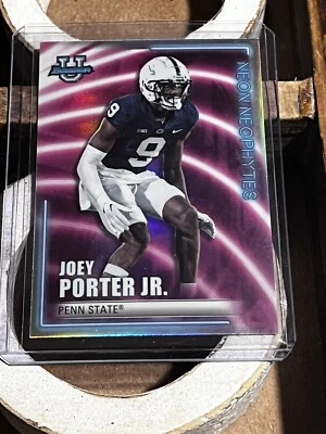 Joey Porter Jr 2022 Bowman's Best University Neon Neophytes Penn State Steelers - Image 1 of 2