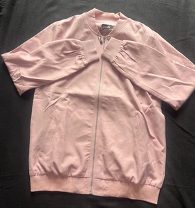 Blush Bomberjacke mit Puffärmeln und Reißverschluss - Bild 1 von 4