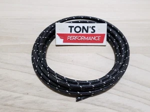 Alambre primario cubierto de tela trenzada de colección calibre 16 GA negro con 1 blanco - Imagen 1 de 2