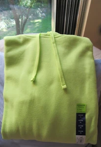 ~NEW ULTRA SOFT-TEK GEAR FLEECE HOODIE SWEATSHIRT~XL PULLOVER~LIME GREEN~POCKET~ - Picture 1 of 8