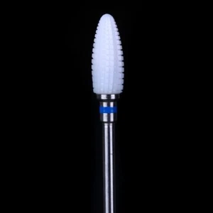 Fresas dentales de cerámica de circonita blanca maciza en forma de bala pulidora de motor de corte en espiral - Imagen 1 de 11