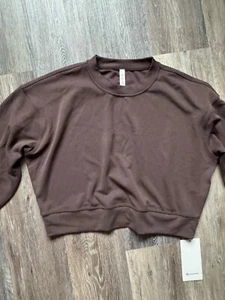 Lululemon Perfectly Oversized Ribbed Crop Crew, ESPR, NWT, Size 8 - Picture 1 of 8