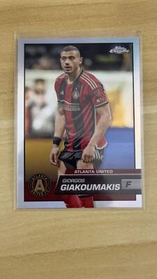 #28 GIORGOS GIAKOUMAKIS 2023 Topps Chrome MLS Soccer ATLANTA UNITED FC Refractor - Image 1 of 2