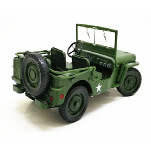 1/18 Willys WWII Tactical Jeep Off-road Military Vehicle Model Diecast Display - Picture 1 of 12