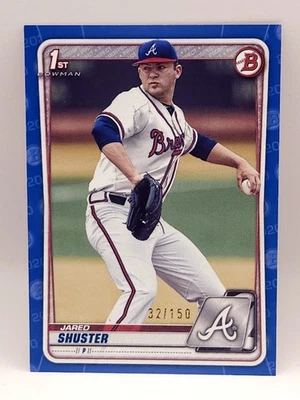 2020 Bowman #bd-16 Jared Shuster True Blue /150 Atlanta Braves Prospect  - Image 1 of 3