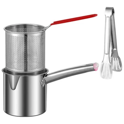  Friggitrice Ad Olio Padella Per Profonda in Acciaio Inossidabile - Immagine 1 di 4