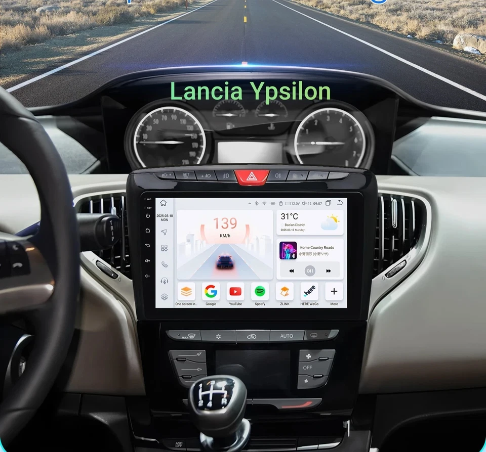 Autoradio Navigatore Lancia Ypsilon Android 14 Wi-Fi 5G QLED CarPlay TV RDS GPS  - Immagine 1 di 1