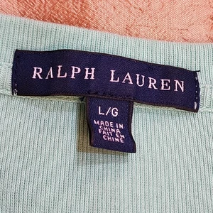 RALPH LAUREN BLUE LABEL T-Shirt Pasyel Green with Blue Logo Sz L - Picture 1 of 23