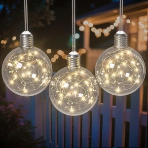 9 Pack Globe String Lights, 10.3FT LED String Lights Indoor, G100 Waterproof Dec - Picture 1 of 10
