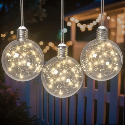BEATINEON 9 Pack Globe String Lights, 10.3FT LED String Lights Indoor, G100 Waterproof Dec