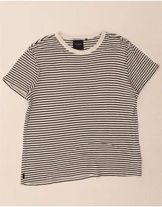 SUPERDRY Mens T-Shirt Top XL White Striped Cotton DP12 - Picture 1 of 3