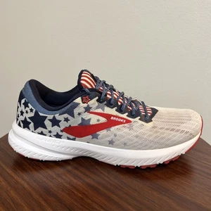 Brooks Running Launch 6 Stars Stripes USA Red/White/Blue Women's Size 10 - Picture 1 of 15
