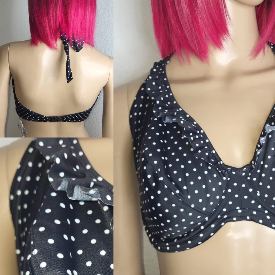 Luxus Bikini Freya Pier, Größe 70/32 Cup J, Dots, Oberteil bade top bh Damen neu - Bild 1 von 4