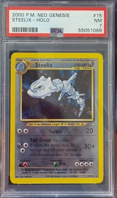 Steelix 15/111 Neo Genesis Holo Vintage Pokemon PSA 7 - Image 1 of 2
